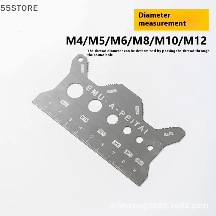 Screw Thread Pitch Gauge Ruler Measuring Tool Bolt Nut Metric Machining ...