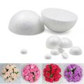 Blank Half Round Polystyrene Foam Ball For DIY Wedding Party Christmas Decor White Decorative Flower Ball 15cm/18cm/20cm/25cm.