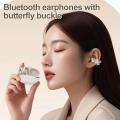 Wireless Clip-on Earbuds with Charging Case Sports Bluetooth Headphones Noise Cancellation Free Butterfly Ear Clip Accessories. 