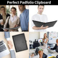 Clipboard folder, work folder A4 meeting folder Business office work portfolio organizer with card holder for interview, office. 