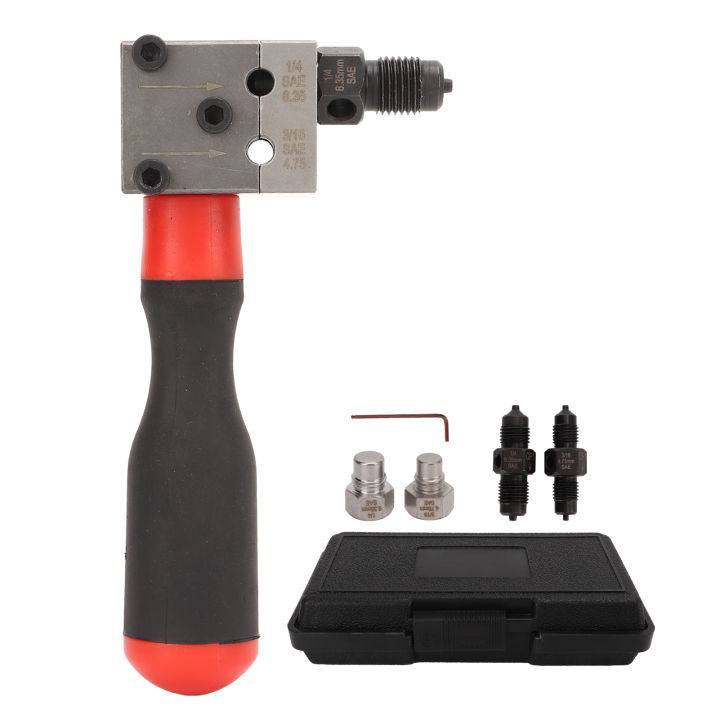 New%203/16in%201/4in%20Single%20Double%20Flare%20Adapter%20Pipe%20Flaring%20Kit%20Copper%20Tube%20Brake%20Line%20Universal%20Auto%20Repair%20Tools%20Accessories%20-%20Image%202