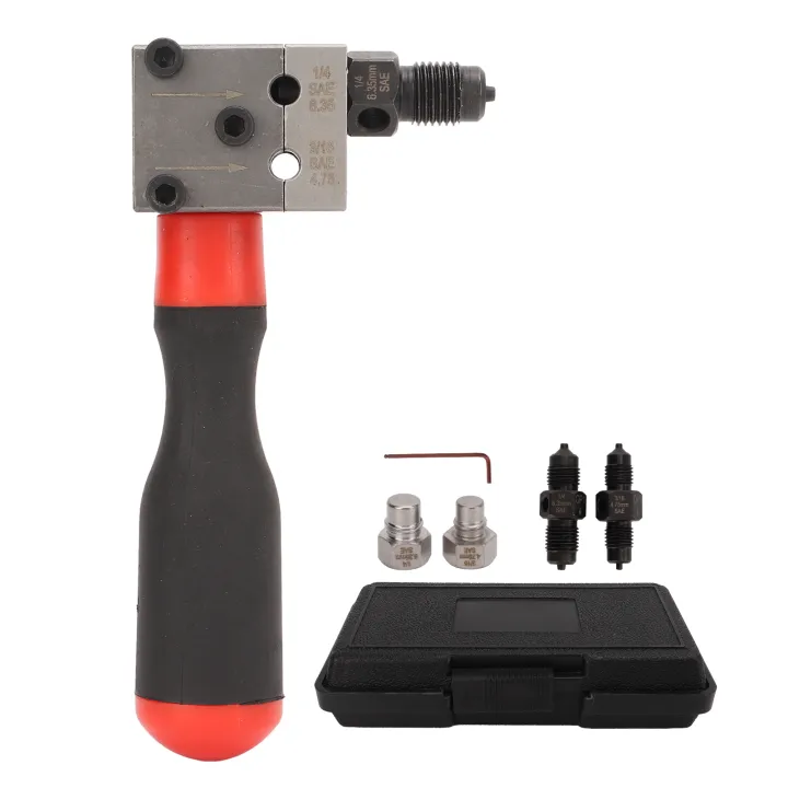 New%203/16in%201/4in%20Single%20Double%20Flare%20Adapter%20Pipe%20Flaring%20Kit%20Copper%20Tube%20Brake%20Line%20Universal%20Auto%20Repair%20Tools%20Accessories%20-%20Image%202