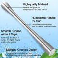 PGY 2Pcs Stainless Steel Cocktail Muddler with Bar Mixing Spoon Cocktail Muddler Long Drink Stirrer Bartender Bar Accessories.