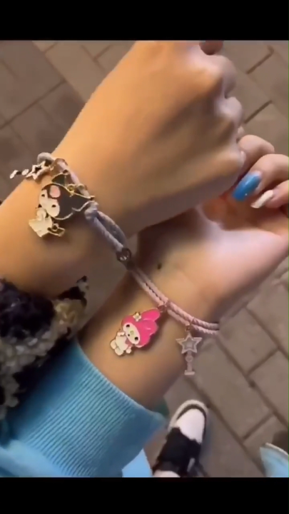 New Cute Cartoon Character Charm Bracelets Set with Star Pendant, Alloy Fashion Jewelry for Unisex