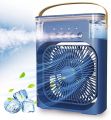 Portable Fan Air Conditioners Upgraded Version USB Electric Fan LED Night Light Water Mist Fun 3 In 1 Air Cooler Humidifie For Home. 