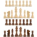32 Pieses Wooden Chess Standard Tournamen Staunton Wood Chessmen 8cm King Height,Chess Pieces Only No Board.