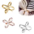 X-Shaped Scarf Clips - Elegant Silk Scarf Buckle Rings for Shawl T-Shirt Hem, Multi-Functional Fashion Clips for Women. 