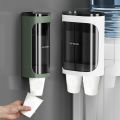 Disposable Cup Holder Water Dispenser Storage Paper Cup Rack Space-Saving Taker Automatic Cup Dropper Organizer For Home. 