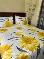 Sun flower Bed Sheet With 2 Pillow Cases. 