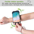 Mobile Phone Universal Wrist Phone Holder 360 Rotation Cradle Wristband Outdoor Gym Running Suitable for Mobile Phone. 