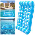 Inflatable Floating Bed Pool Floating Lounger with Headrest Inflatable Water Hammock Recliner Swimming Pool Party Air Mattress. 