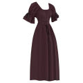 Women's Medieval Retro Style Princess Dress Square Neck Short Sleeve Tie Long Dresses Halloween Cosplay Evening Party Dresses. 