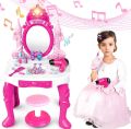 Dressing Table set for Children Age 1-6 Years | Princess Makeup Vanity Table with Chair 29 pcs. 