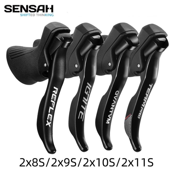 SENSAH Levier De Vitesse & Frein Route TEAMPRO 2x11 Vitesses – Compatible Shimano, Changement Fluide