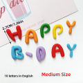 Rainbow Cake Topper, English Letters Happy Birthday Cake Topper, Colorful Letters Rainbow for Kids 1st Birthday Party Supplies.