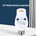 Smart Motion Sensor Light Bulb Holder E27 PIR Induction Sensor Adapter Lamp Base Converter Automatic LED Switch AC 110V 220V. 