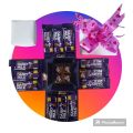 Giggly Opus and Cadbury dairy milk chocolates gift box with customized wishing card. 