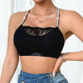 1pcs Ribbed Sexy Women's Bras Cross Shoulder Straps Sexy Lingerie Wire-Free Padless Bras Push Up Brassiere Fashion Underwear. 