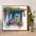 Momoart DIY Diamond Mosaic Window Picture Rhinestones Embroidery Landscape Full Square Round Painting Flower Handmade Gift.