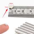 50PCS Tiny Round Disc ,6x1mm Premium Brushed Refrigerator Magnets, Whiteboard and Fridge Magnets.