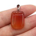 Natural Carnelian (Red Agate) Aqeeq Stone Pendant or Keychain – Orange Red Crystal for DIY Jewelry, Healing, Meditation, Spiritual Gift | Aries, Virgo, Leo. 