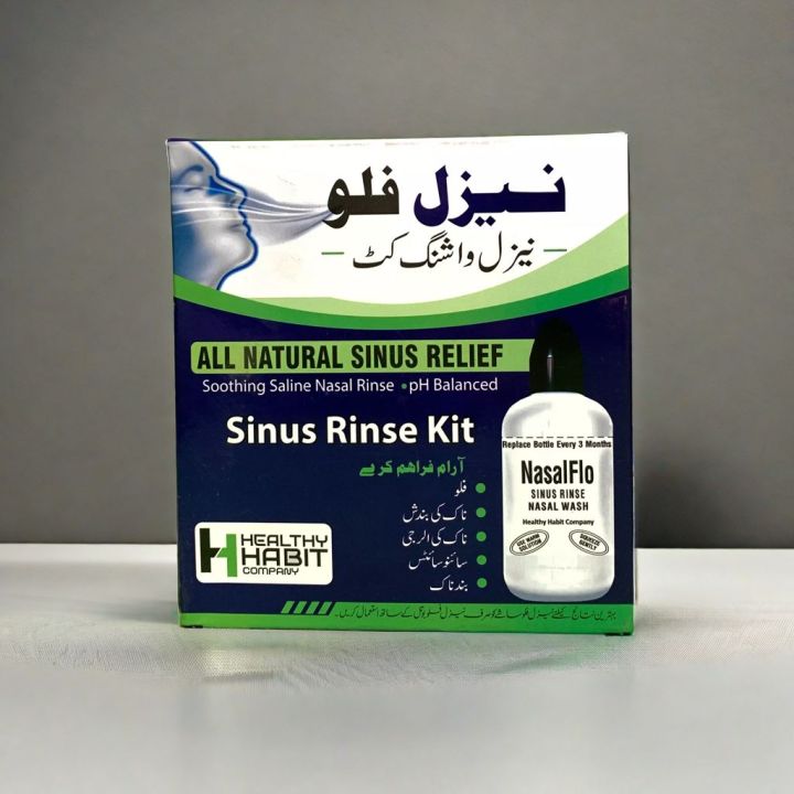 NasalFlo Nasal Washing kit - Allergy Relief - Cold flu allergy from dust pollen - Sinus Rinse - Nasal irrigation