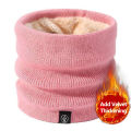 Solid Winter Plush Muffler Woolen Knitting for Women Fleece Ring Bandana Scarf Neck Warmer Buff Thick Cashmere Headband Ski Mask. 
