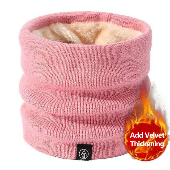 Solid%20Winter%20Plush%20Muffler%20Woolen%20Knitting%20for%20Women%20Fleece%20Ring%20Bandana%20Scarf%20Neck%20Warmer%20Buff%20Thick%20Cashmere%20Headband%20Ski%20Mask%20-%20Image%205
