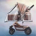 Universal Stroller Rain Cover - Waterproof Transparent Pram Protector with Zippered Opening, Breathable Umbrella Design. 