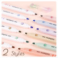 6 Pieces Set Kawaii Cat Paw Highlighter 6 Colors Slanted Tip Markers Liquid Ink for Student School Stationery Office Supplies. 