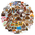 60Pcs Funny Poop Emoticons Sticker Poop Meme DIY Stickers Scrapbooking Phone Luggage Skateboard Waterproof Decals.