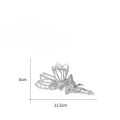 Metal Hair Claw Clip For Shiny Rhinestone Crystal Little Angel Headwear Hairpin Girl Ponytail Claws Clips Elf Hairs Accessories.