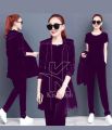 Velvet 3 Pcs Winter Tracksuit Long Hoodie Style For Girls Tracksuit Modern High Quality For Womens Plain Tracksuit For Girls. 