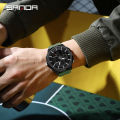 SANDA 9053 G Style Men's Electronic Watch With Dual Displays Waterproof Night Light LED Men's Electronic Digital Watch. 