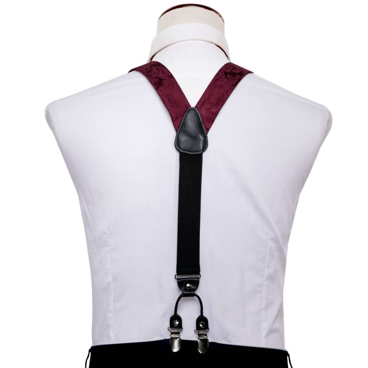 Fashion%20Men's%20Suspenders%20Adult%20Paisley%20Bowtie%20Handkerchief%20Cufflinks%20Necktie%20Sets%20Male%20Wedding%20Party%20Vintage%20Elastic%20Adjust%20-%20Image%203