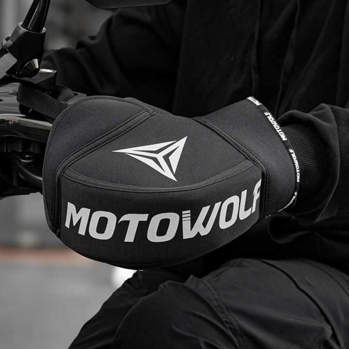 1 Pair Motorcycle Handlebar Muffs Winter cycling gloves Waterproof Handle bar Mitts Snowmobile E-Bike Motorbike Thermal Gloves