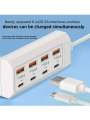 8-port USB adapter, equipped with 4 USB 3.0 ports and 4 PD fast charging ports - 25W power output. 