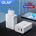 Xiaomi Mi 67W GaN 1C1A Smart Fast Charger Dual Port USB-A/USB-C High-Power Wall Charger For Phone/Tablet/Laptop/Watch. 