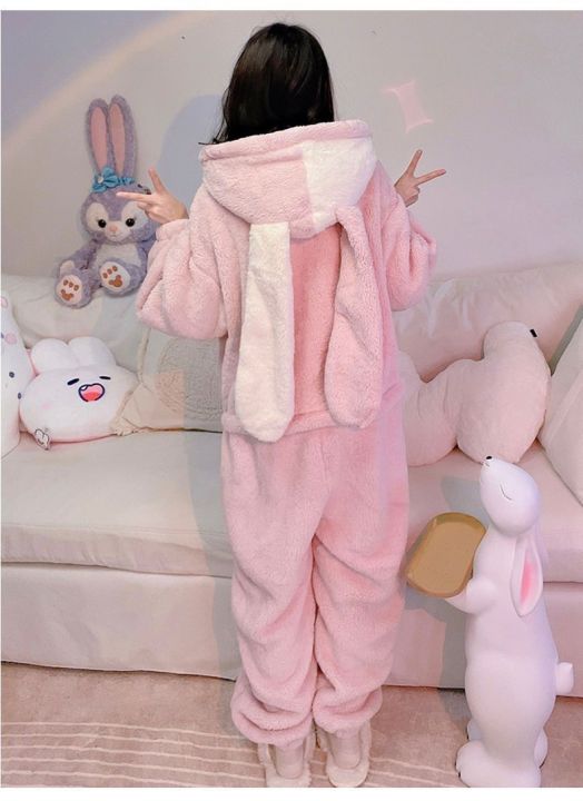 Coral%20Velvet%20Onesies%20Women%20Cute%20Rabbit%20Kigurumi%20Unicorn%20Preppy%20Cartoon%20Hooded%20Kawaii%20Thicker%20Winter%20Warm%20Cotton%20Pajamas%20Homewear%20-%20Image%204