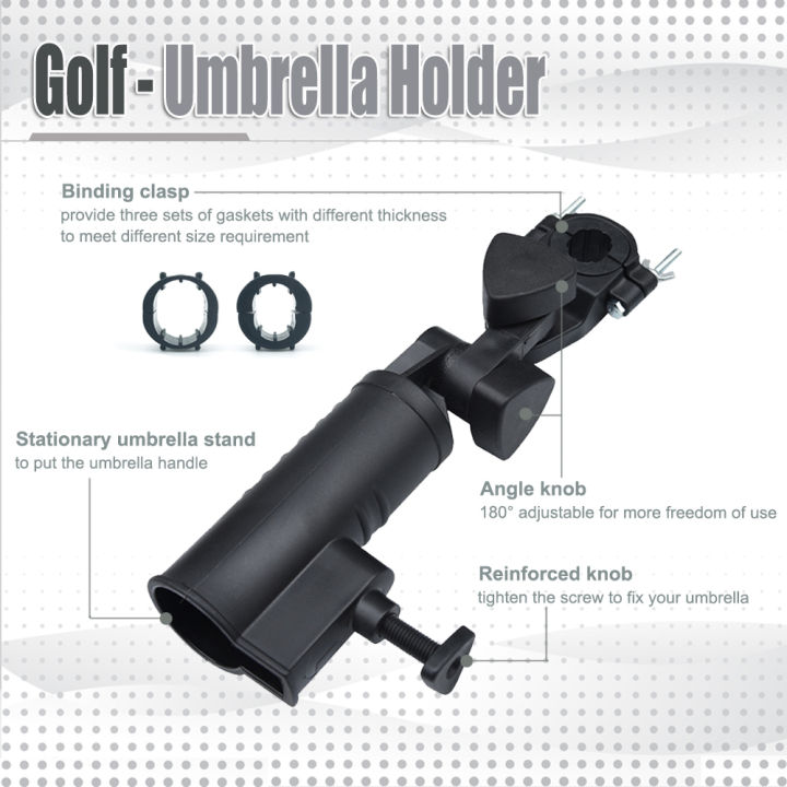 Outdoor%20Durable%20Golf%20Umbrella%20Holder%20180%20Degree%20Adjustable%20Used%20for%20Bike%20Buggy%20Cart%20Baby%20Pram%20Wheelchair%20Golf%20Accessories%20-%20Image%202