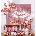 happy birthday decoration / Happy Birthday Theme Set: Includes 1 Birthday Banner, 1 Backdrop Curtain, 30 Balloons Perfect Birthday Party Accessories for Girls and Boys, Great for Home Decor and Celebrations!. 