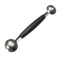 LMETJMA Stainless Steel Double Ended Headed Fruit Icecream Ball Spoon Diameter Melon Baller Fruit Vegetable Tools PY0039. 