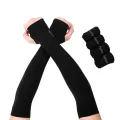 Black Arm Sleeves for Men Women UPF50+ UV Protection Cooling Sun Sleeves Tattoo Cover Up Sports Sleeves to Cover Arms. 