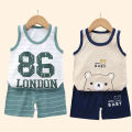 Children Sets Kids Clothes Boys Girls Vest Suit  Summer Children's Clothing baby Cotton T-Shirts Shorts Tank Top Sleeveless. 