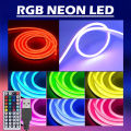 5V USB RGB Neon LED Strip Lights with 44Keys Remote Control for Bedroom Lighting Decor. 