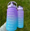 Motivational Water Bottle Set of 3 with Time Marker, Leakproof Durable Non-Toxic Sipper Water bottle for office, School Gallon Water bottle for gym. 