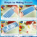 Pop Out Plastic Ice Cube Tray with Lid Reusable Ice Stick Tray Mold for Water and Sport Bottles. 