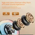 K52 Wireless Bluetooth Speaker Multifunction with 2 Microphone RGB Portable Music Player Karaoke Machine for Child Home Gift. 