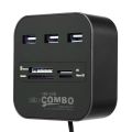All In One Combo Card Reader With USB Hub. 