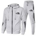 New Spring and Autumn jogging men's hoodie + trousers two-piece set, outdoor casual fashion printed men's jacket pants tracksuit.